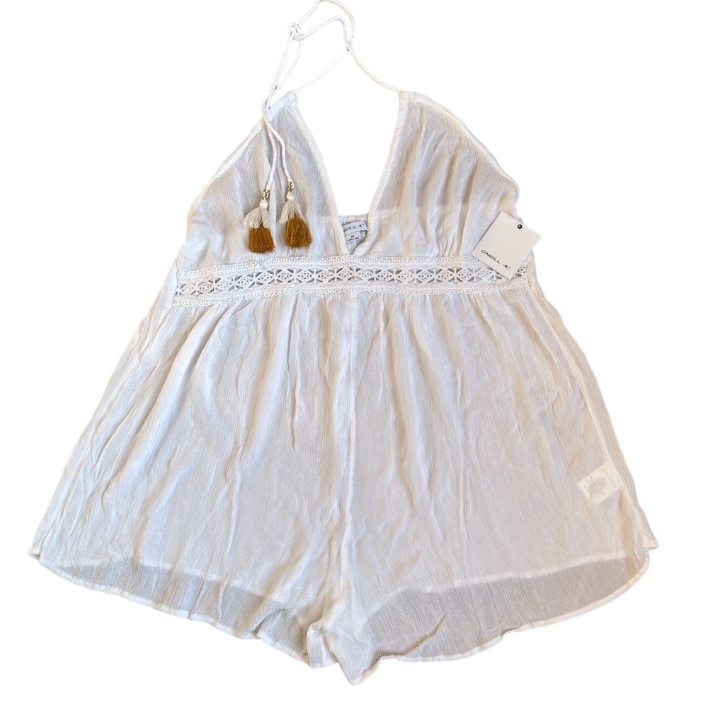 O’Neill swim coverup romper Fiesta white M NWT dainty fairy - Picture 2 of 14